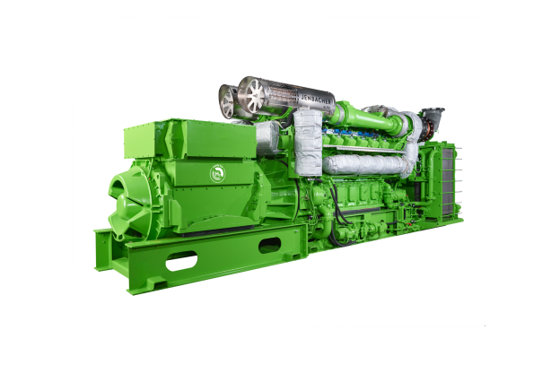 Front View of a Jenbacher J612 Gas Engine (CHP Module)