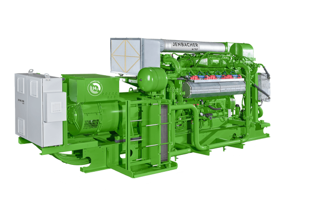 Front View of a Jenbacher J312 F Gas Engine (CHP Module)