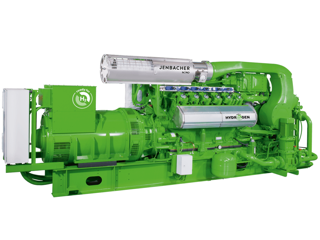 Front View of a Jenbacher J412 Gas Engine (CHP Module) | Jenbacher